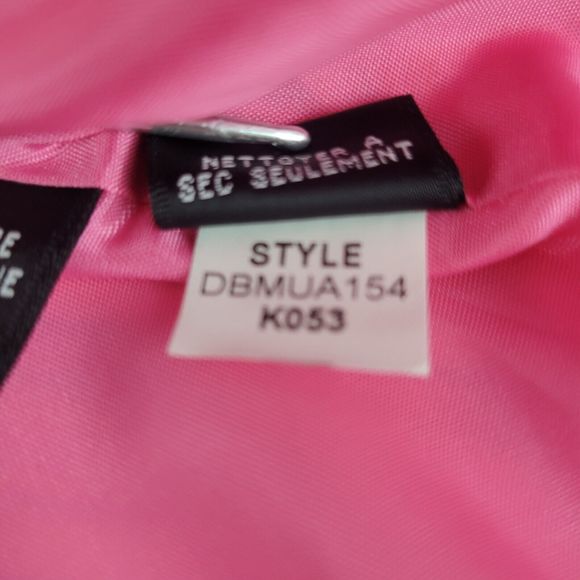 Dana Buchman Blazer Size 10-12 Pink & Multi Color Stripe Jacket Ribbon Cuffs - Picture 5 of 12